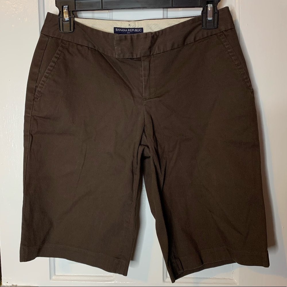 Banana Republic Y2K Petite Brown Corduroy Bermuda Shorts